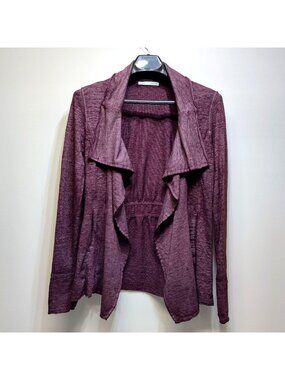 Maurices Medium Open Front Waterfall Cardigan Knit Woven Cozy Comfort Distressed